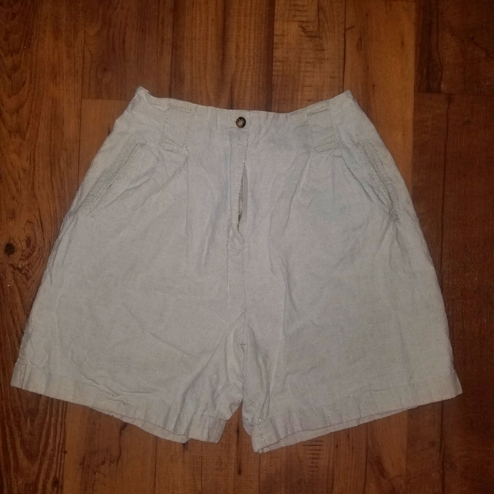 Rafaella High Waist Women's Shorts in Light Beige